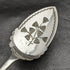 British Antique White Pearl Shell Handle Silver Plated Jam Spoon Pair